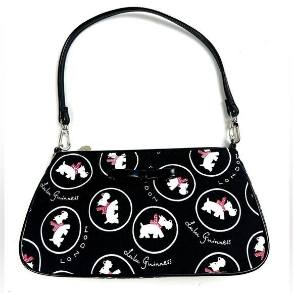 Vintage Lulu Guinness Black and White Graphic Shoulder Bag - Picture 3 of 10